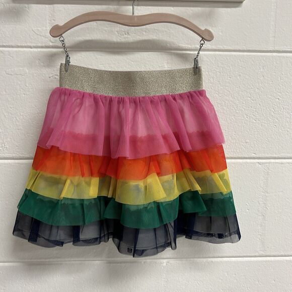 Hanna Andersson Rainbow Tiered Ruffle Skirt Girls Size 5 NWT Back to School - Picture 3 of 5